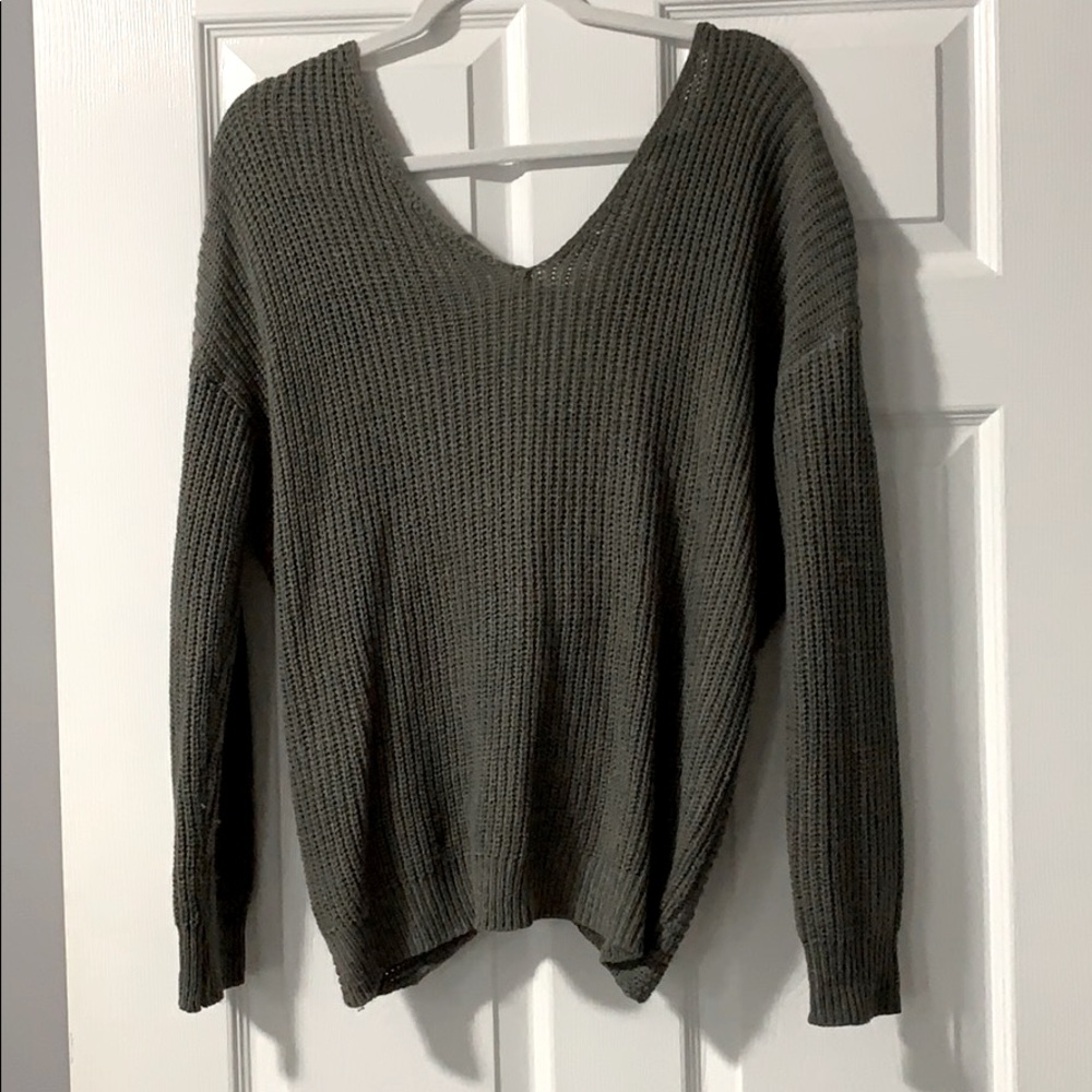 Twist back sweater